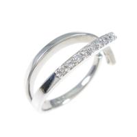 K18WG ダイヤモンドピンキーリング