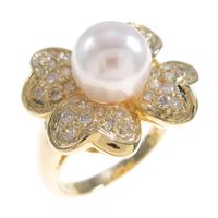 K18YG アコヤパールリング