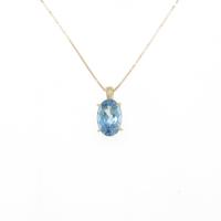 K18YG ブルートパーズネックレス