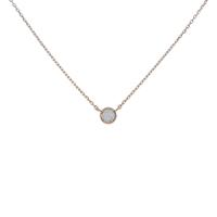 K18PG ソリティア ダイヤモンドネックレス