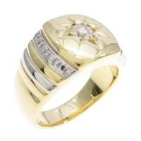 K18YG／PT ダイヤモンドリング