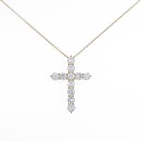【リメイク】K18YG クロス ダイヤモンドネックレス
