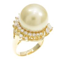 K18YG シロチョウパールリング