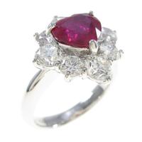 PT ハート ルビーリング