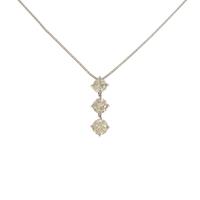 PT スリーストーン ダイヤモンドネックレス