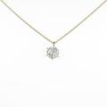 【リメイク】K18YG ソリティア ダイヤモンドネックレス 1．556ct・K・I1・GOOD