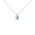 K18WG エメラルドネックレス