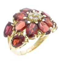 K18YG ガーネットリング