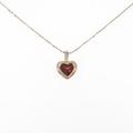 K14PG ハート ガーネットネックレス