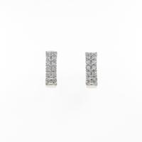 K18WG ダイヤモンドイヤリング