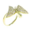 K18YG バタフライ ダイヤモンドリング