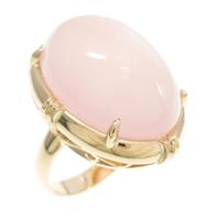 K18YG ローズクオーツリング