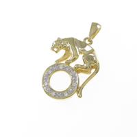 750YG／750WG ヒョウ ダイヤモンドペンダント