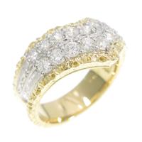 K18YG／PT ダイヤモンドリング