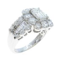 プラチナダイヤモンドリング 0．731ct・K・VS1・エメラルドカット