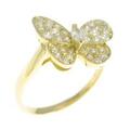 K18YG バタフライ ダイヤモンドリング