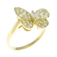 K18YG バタフライ ダイヤモンドリング