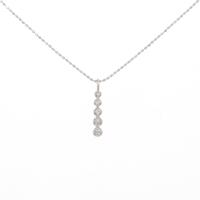 K18WG ダイヤモンドネックレス