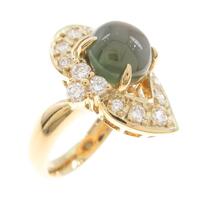 750YG アレキサンドライトキャッツアイリング