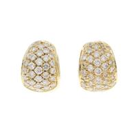 750YG パヴェ ダイヤモンドピアス