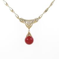 K18YG 2WAY サンゴネックレス