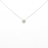 K18WG ソリティア ダイヤモンドネックレス