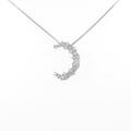 K18WG ムーン ダイヤモンドネックレス