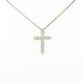 K18YG クロス ダイヤモンドネックレス