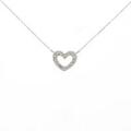 K18WG ハート ダイヤモンドネックレス