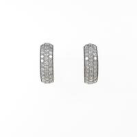 K18WG パヴェ ダイヤモンドピアス