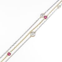 K18WG／K18YG ルビーブレスレット