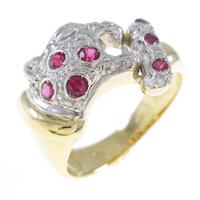 750YG／750WG ヒョウ ルビーリング