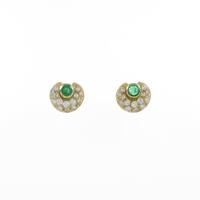 750YG／K18YG エメラルドピアス