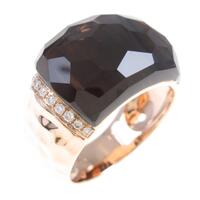 K18PG スモーキークオーツリング