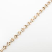 K18PG ハート ダイヤモンドブレスレット