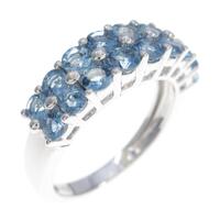 K18WG アクアマリンリング