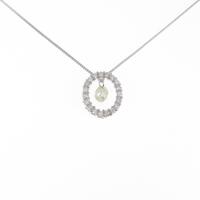 K18WG ダイヤモンドネックレス