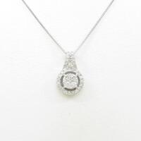 K18WG ダイヤモンドネックレス