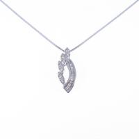 K18WG ダイヤモンドネックレス