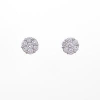 K18WG ダイヤモンドピアス