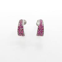 K18WG ルビーイヤリング