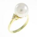 K18YG アコヤパールリング
