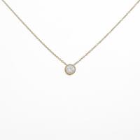 K18YG ソリティア ダイヤモンドネックレス