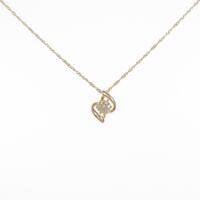 K18YG フラワー ダイヤモンドネックレス