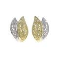 K18YG／K18WG リーフ ダイヤモンドイヤリング