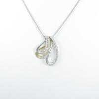 K18YG／PT ダイヤモンドネックレス