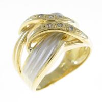 K18YG／PT ダイヤモンドリング