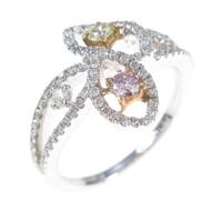 K18スリーカラー ダイヤモンドリング