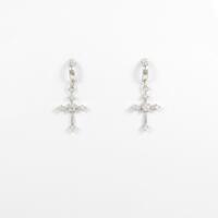 PT クロス ダイヤモンドピアス