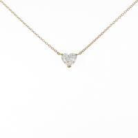 【リメイク】K18YG ダイヤモンドネックレス 0．735ct・F・SI1・ハートシェイプ